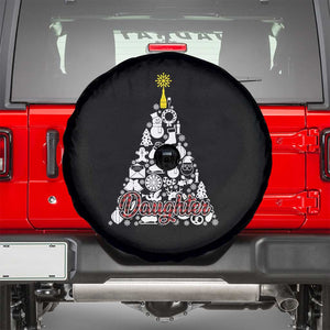 Christmas Tree Spare Tire Cover Red Plaid Daughter TS02 Black Print Your Wear