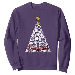 Christmas Tree Sweatshirt Red Plaid Daughter TS02 Purple Print Your Wear