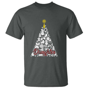 Christmas Tree T Shirt Red Plaid Daughter TS02 Dark Heather Print Your Wear