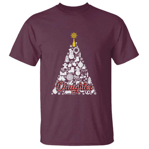 Christmas Tree T Shirt Red Plaid Daughter TS02 Maroon Print Your Wear