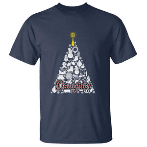 Christmas Tree T Shirt Red Plaid Daughter TS02 Navy Print Your Wear