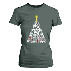 Christmas Tree T Shirt For Women Red Plaid Daughter TS02 Dark Forest Green Print Your Wear