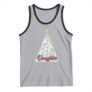 Christmas Tree Tank Top Red Plaid Daughter TS02 Athletic Heather Black Print Your Wear