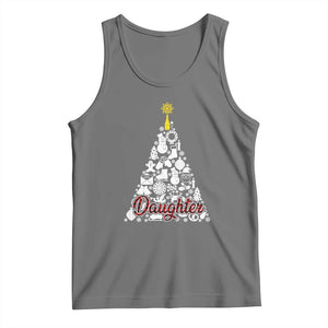 Christmas Tree Tank Top Red Plaid Daughter TS02 Black Heather Print Your Wear