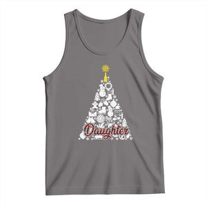 Christmas Tree Tank Top Red Plaid Daughter TS02 Deep Heather Print Your Wear