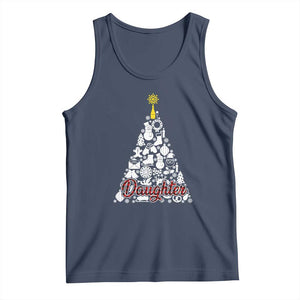 Christmas Tree Tank Top Red Plaid Daughter TS02 Navy Print Your Wear