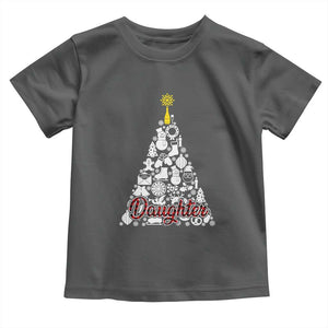 Christmas Tree Toddler T Shirt Red Plaid Daughter TS02 Dark Heather Print Your Wear