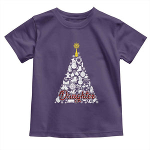 Christmas Tree Toddler T Shirt Red Plaid Daughter TS02 Purple Print Your Wear