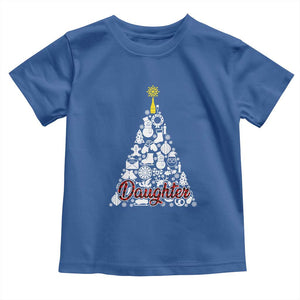 Christmas Tree Toddler T Shirt Red Plaid Daughter TS02 Royal Blue Print Your Wear