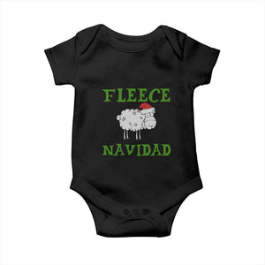 Funny Christmas Sheep Baby Onesie Fleece Navidad Feliz Festive Xmas TS02 Black Print Your Wear