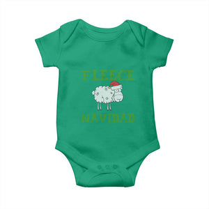 Funny Christmas Sheep Baby Onesie Fleece Navidad Feliz Festive Xmas TS02 Irish Green Print Your Wear