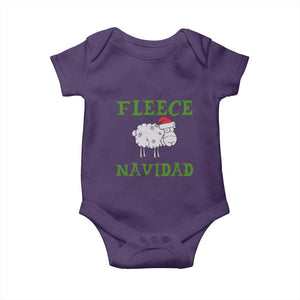 Funny Christmas Sheep Baby Onesie Fleece Navidad Feliz Festive Xmas TS02 Purple Print Your Wear