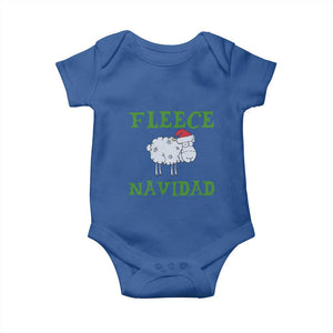 Funny Christmas Sheep Baby Onesie Fleece Navidad Feliz Festive Xmas TS02 Royal Blue Print Your Wear