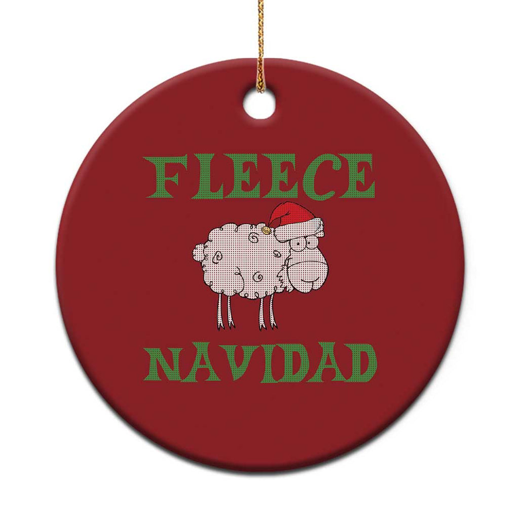 Funny Xmas Sheep Christmas Ornament Fleece Navidad Feliz Festive Xmas TS02 Print Your Wear