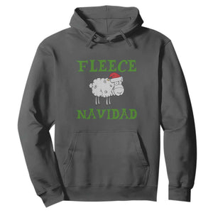 Funny Christmas Sheep Hoodie Fleece Navidad Feliz Festive Xmas TS02 Dark Heather Print Your Wear