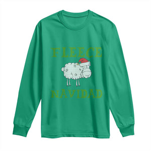 Funny Christmas Sheep Long Sleeve Shirt Fleece Navidad Feliz Festive Xmas TS02 Irish Green Print Your Wear