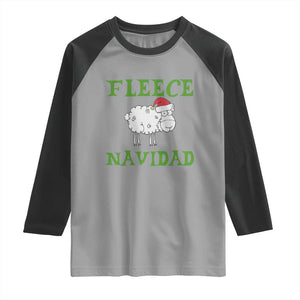 Funny Christmas Sheep Raglan Shirt Fleece Navidad Feliz Festive Xmas TS02 Sport Gray Black Print Your Wear