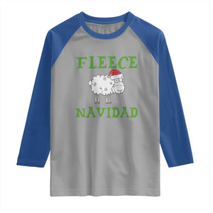 Funny Christmas Sheep Raglan Shirt Fleece Navidad Feliz Festive Xmas TS02 Sport Gray Royal Print Your Wear