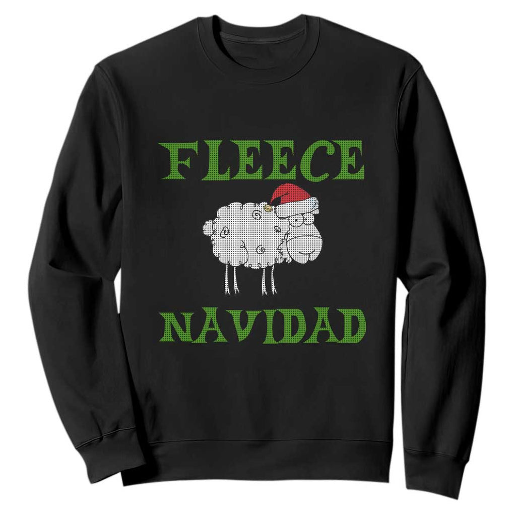 Funny Christmas Sheep Sweatshirt Fleece Navidad Feliz Festive Xmas TS02 Black Print Your Wear