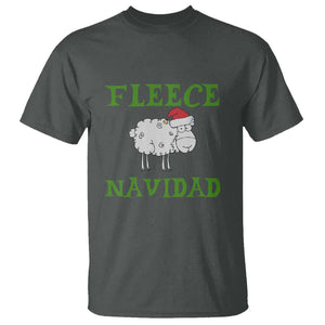 Funny Christmas Sheep T Shirt Fleece Navidad Feliz Festive Xmas TS02 Dark Heather Print Your Wear