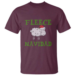 Funny Christmas Sheep T Shirt Fleece Navidad Feliz Festive Xmas TS02 Maroon Print Your Wear