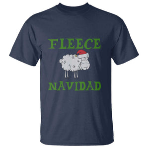 Funny Christmas Sheep T Shirt Fleece Navidad Feliz Festive Xmas TS02 Navy Print Your Wear