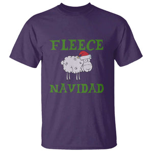 Funny Christmas Sheep T Shirt Fleece Navidad Feliz Festive Xmas TS02 Purple Print Your Wear