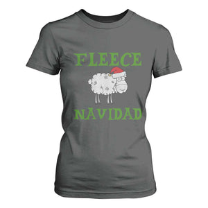 Funny Christmas Sheep T Shirt For Women Fleece Navidad Feliz Festive Xmas TS02 Dark Heather Print Your Wear