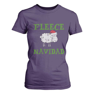 Funny Christmas Sheep T Shirt For Women Fleece Navidad Feliz Festive Xmas TS02 Purple Print Your Wear