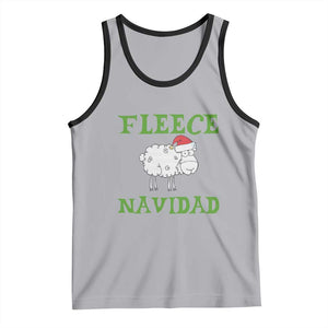 Funny Christmas Sheep Tank Top Fleece Navidad Feliz Festive Xmas TS02 Athletic Heather Black Print Your Wear