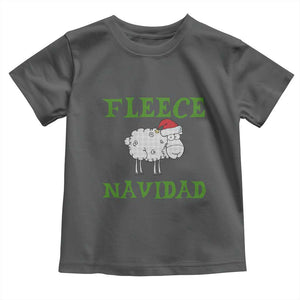 Funny Christmas Sheep Toddler T Shirt Fleece Navidad Feliz Festive Xmas TS02 Dark Heather Print Your Wear