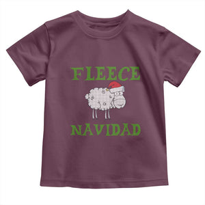 Funny Christmas Sheep Toddler T Shirt Fleece Navidad Feliz Festive Xmas TS02 Maroon Print Your Wear