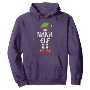 Christmas The Nana Elf Hoodie Funny Grandma Xmas Family Matching TS02 Purple Print Your Wear