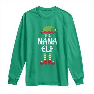 Christmas The Nana Elf Long Sleeve Shirt Funny Grandma Xmas Family Matching TS02 Irish Green Print Your Wear