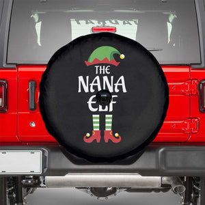 Christmas The Nana Elf Spare Tire Cover Funny Grandma Xmas Family Matching TS02 Black Print Your Wear