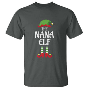 Christmas The Nana Elf T Shirt Funny Grandma Xmas Family Matching TS02 Dark Heather Print Your Wear