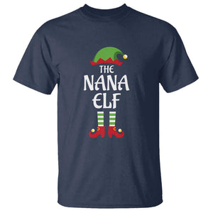 Christmas The Nana Elf T Shirt Funny Grandma Xmas Family Matching TS02 Navy Print Your Wear