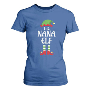 Christmas The Nana Elf T Shirt For Women Funny Grandma Xmas Family Matching TS02 Royal Blue Print Your Wear