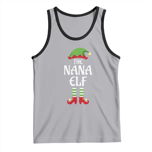 Christmas The Nana Elf Tank Top Funny Grandma Xmas Family Matching TS02 Athletic Heather Black Print Your Wear