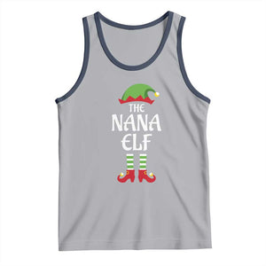 Christmas The Nana Elf Tank Top Funny Grandma Xmas Family Matching TS02 Athletic Heather Navy Print Your Wear