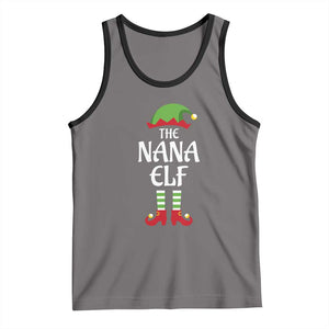 Christmas The Nana Elf Tank Top Funny Grandma Xmas Family Matching TS02 Deep Heather Black Print Your Wear