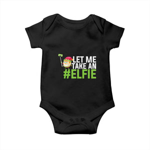 Christmas Elf Baby Onesie Let Me Take An Elfie TS02 Black Print Your Wear