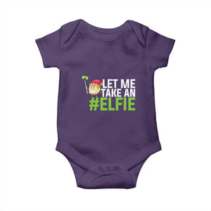 Christmas Elf Baby Onesie Let Me Take An Elfie TS02 Purple Print Your Wear