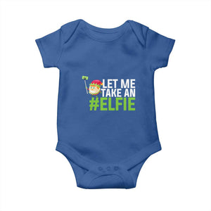 Christmas Elf Baby Onesie Let Me Take An Elfie TS02 Royal Blue Print Your Wear