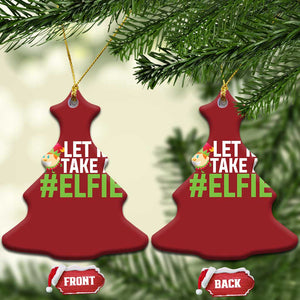 Xmas Elf Christmas Ornament Let Me Take An Elfie TS02 Christmas Tree Red Print Your Wear