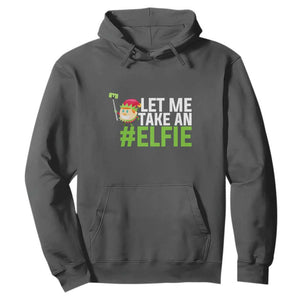 Christmas Elf Hoodie Let Me Take An Elfie TS02 Dark Heather Print Your Wear