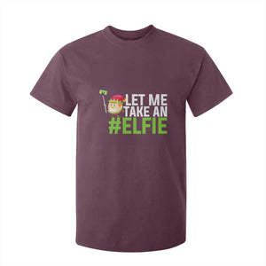 Christmas Elf T Shirt For Kid Let Me Take An Elfie TS02 Maroon Print Your Wear