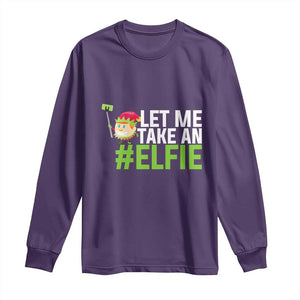 Christmas Elf Long Sleeve Shirt Let Me Take An Elfie TS02 Purple Print Your Wear