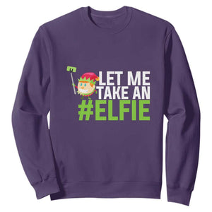 Christmas Elf Sweatshirt Let Me Take An Elfie TS02 Purple Print Your Wear