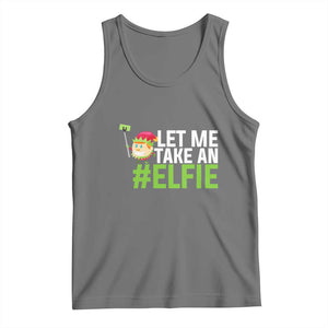 Christmas Elf Tank Top Let Me Take An Elfie TS02 Black Heather Print Your Wear